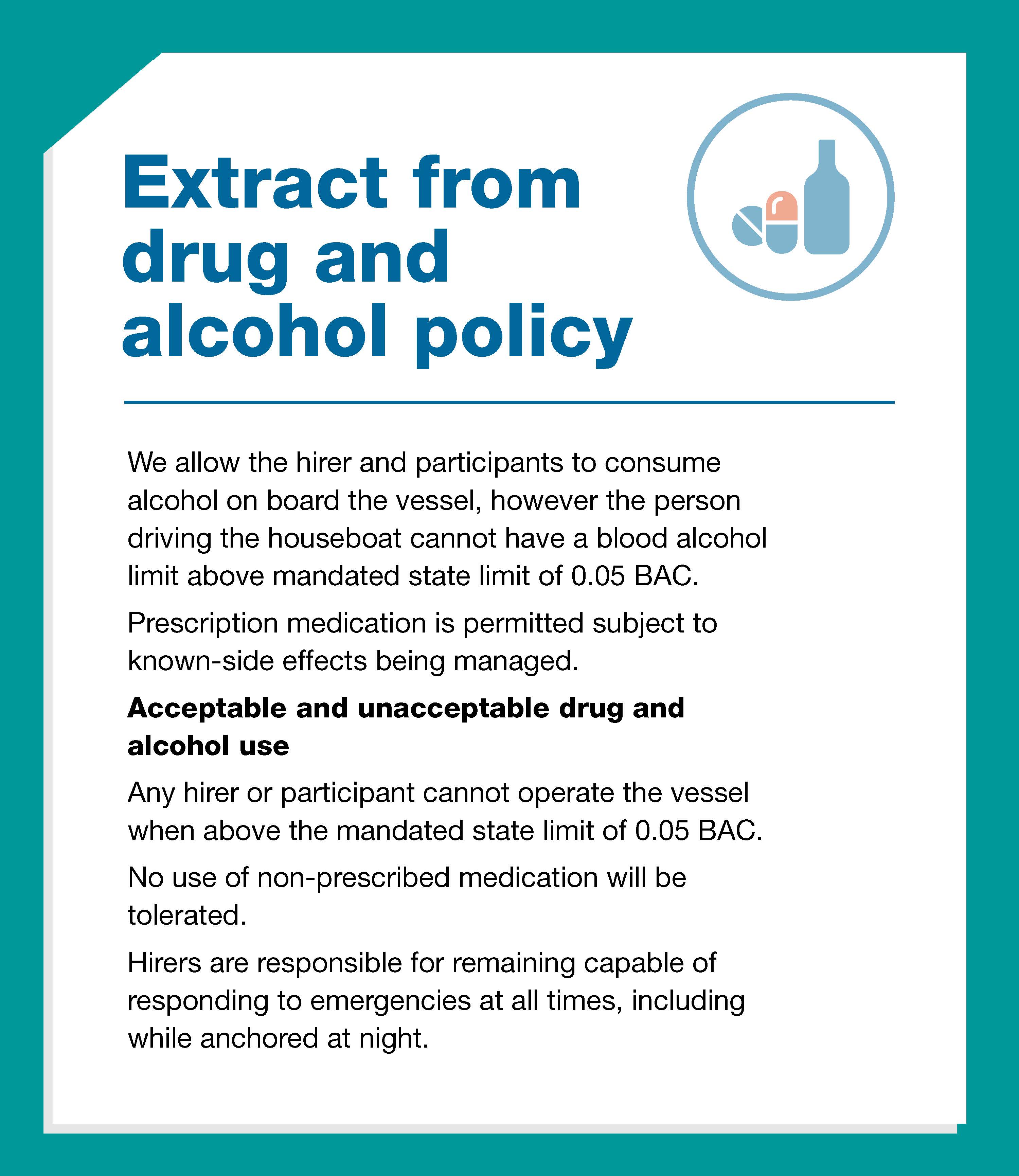 Extract from drug and alcohol policy