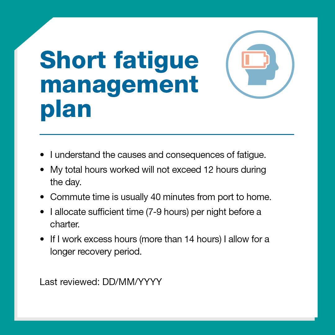 Example of a short fatigue management plan.