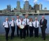 2015 Australian Search and Rescue Award recipients - Port Stephens Volunteer Marine Rescue crew - pictured with AMSA CEO Mick Kinley, Brisbane