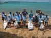Beach clean-up activity with year 5/6 students from the Our Lady of the Sacred Heart Primary School